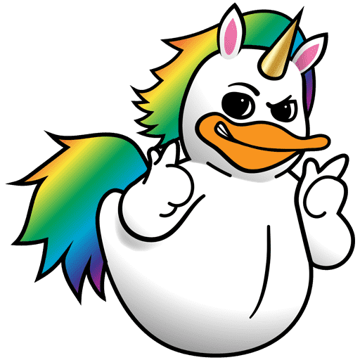 angry stuffed unicorn